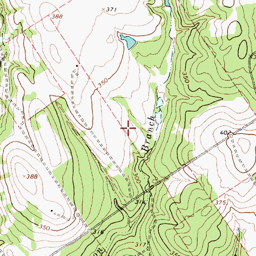 Topographic Map of Old Midway Church, TX