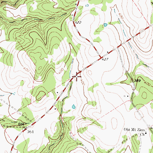 Topographic Map of Llynwood School, TX