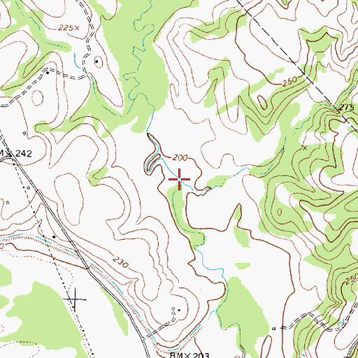 Topographic Map of Chiles Branch, TX