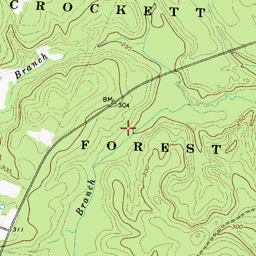 Topographic Map of Ferrell Shingle Mill (historical), TX