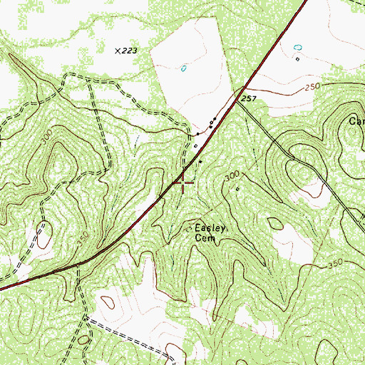 Topographic Map of Pepper Tree, TX
