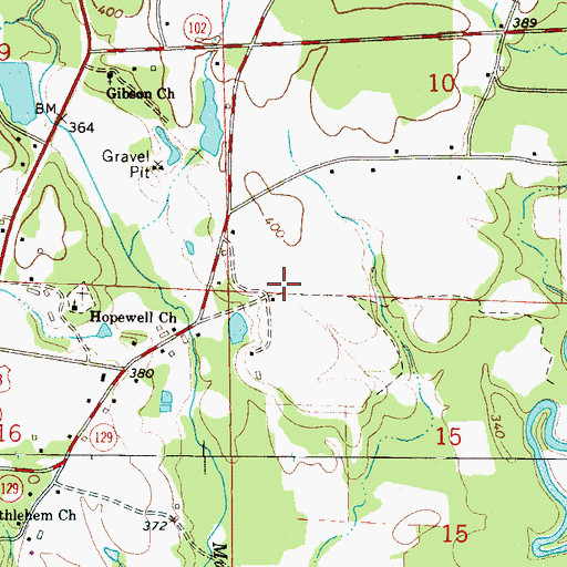 Topographic Map of Jones Mill (historical), AL