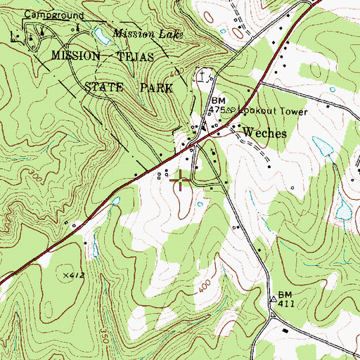 Topographic Map of Franklin Cemetery, TX