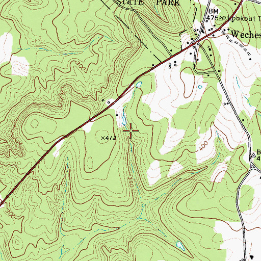 Topographic Map of Franklin Church (historical), TX