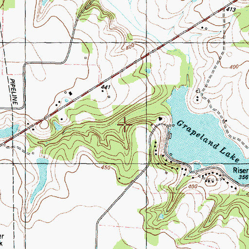 Topographic Map of Old Enon Church, TX