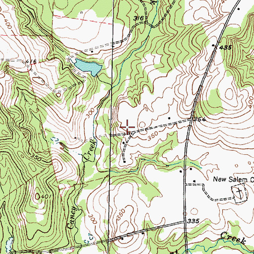 Topographic Map of El Caney, TX