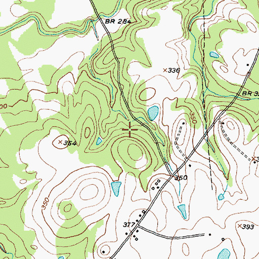 Topographic Map of Nottingham Woods, TX