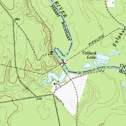 Topographic Map of Bluff City (historical), TX