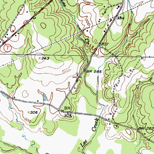 Topographic Map of Allen Chapel, TX