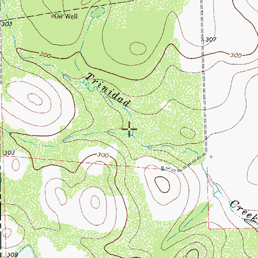 Topographic Map of Javelina Creek, TX