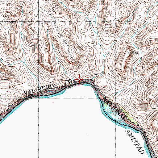 Topographic Map of Soldado Crossing, TX