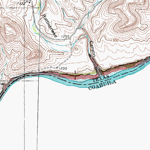 Topographic Map of Smokeys Vega, TX