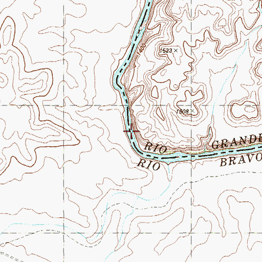Topographic Map of Sanderson Canyon Crossing, TX