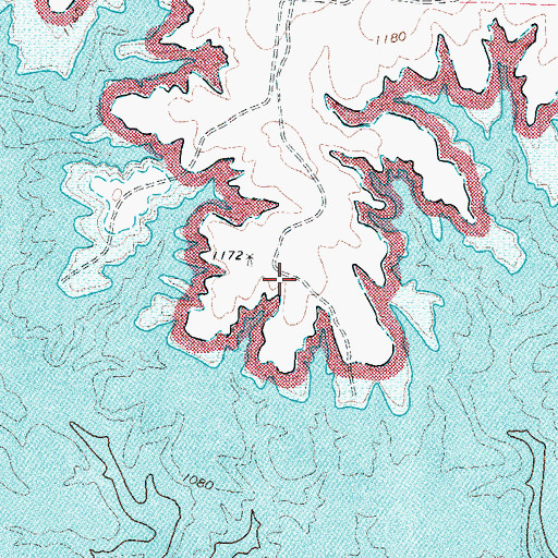 Topographic Map of Salems Point, TX