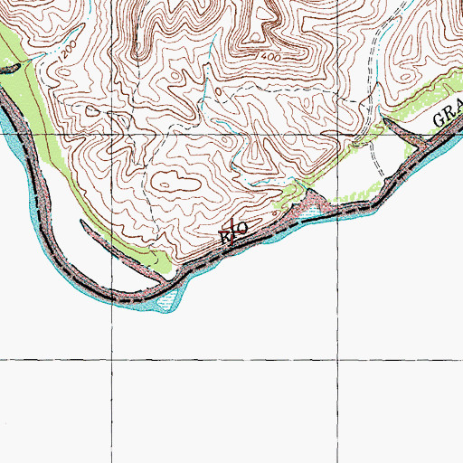 Topographic Map of Rock Crossing, TX