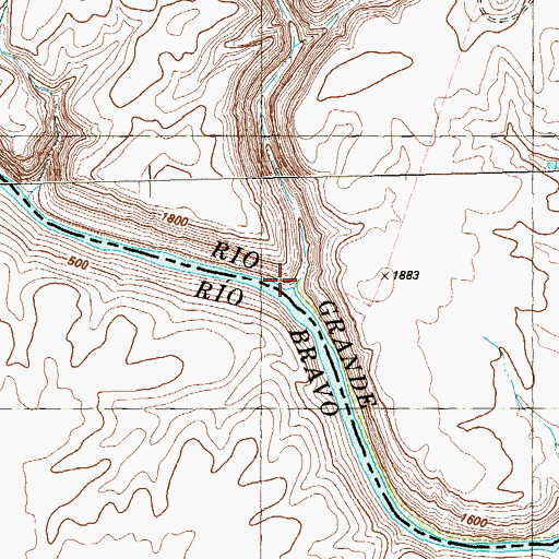Topographic Map of Mare Canyon Crossing, TX