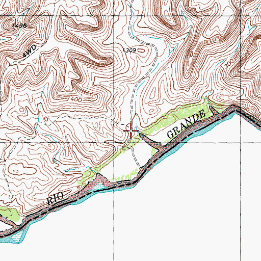 Topographic Map of House Canyon, TX