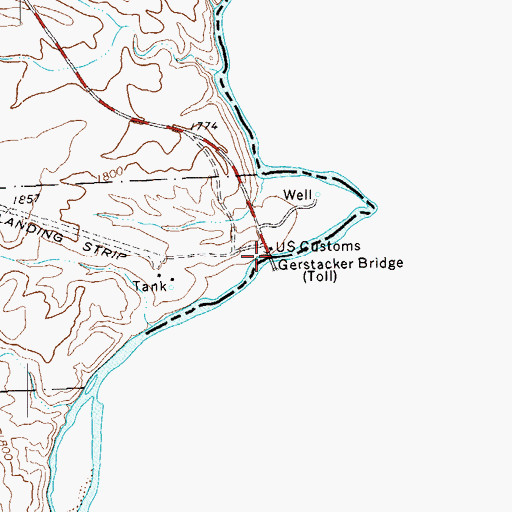 Topographic Map of Heath Crossing, TX