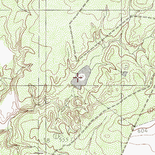 Topographic Map of Galvan South River Tank, TX