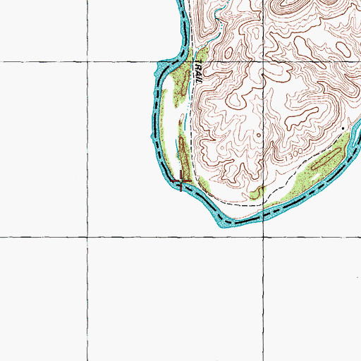 Topographic Map of El Mesquite Crossing, TX