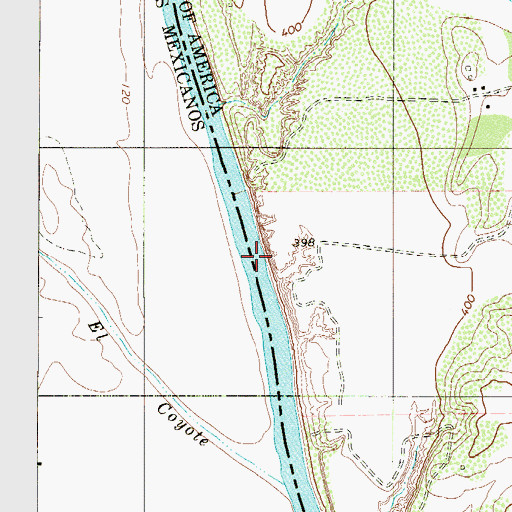 Topographic Map of Dairy Crossing, TX
