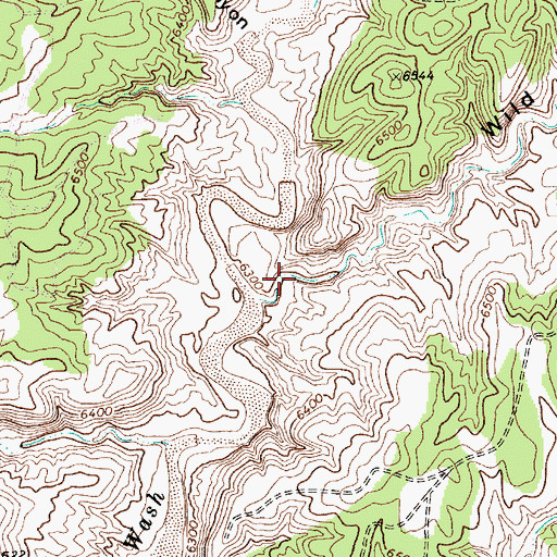 Topographic Map of Wild Ram Valley, AZ