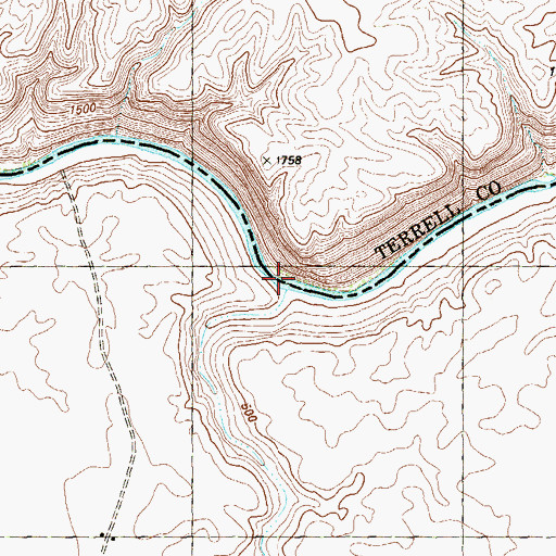 Topographic Map of Santa Rosa Crossing, TX