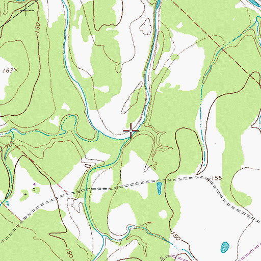Topographic Map of Big Brushy Creek, TX