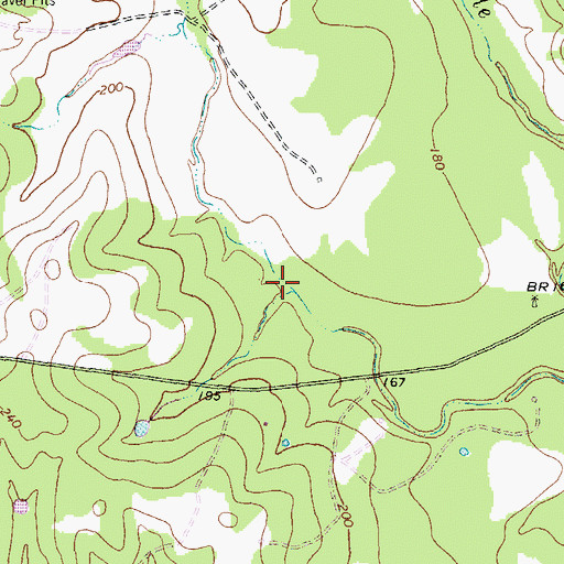 Topographic Map of Boggy Branch, TX