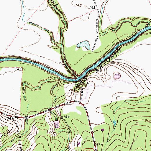 Topographic Map of Cabeza Creek, TX