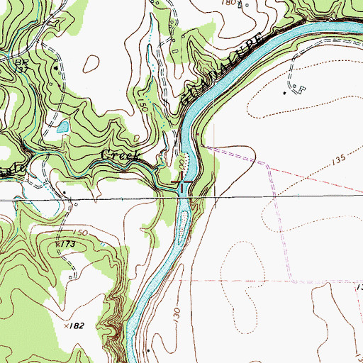 Topographic Map of Carlisle Creek, TX
