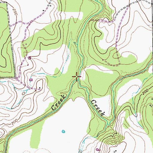 Topographic Map of Clear Creek, TX