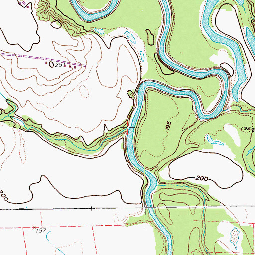 Topographic Map of Fulcher Creek, TX