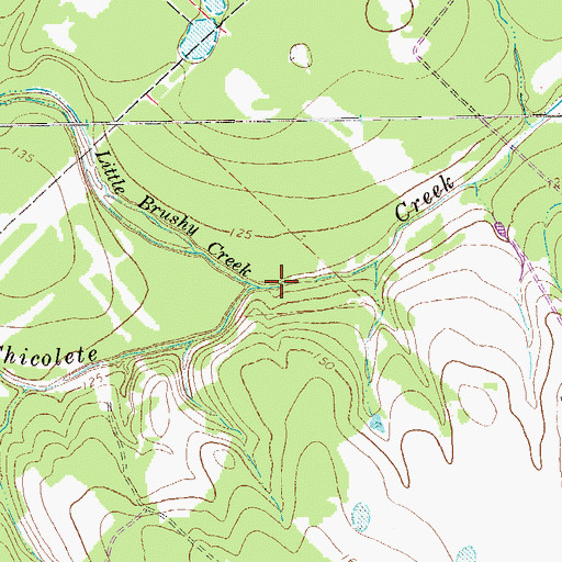 Topographic Map of Little Brushy Creek, TX