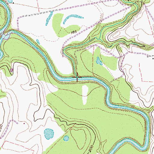 Topographic Map of McCoy Creek, TX