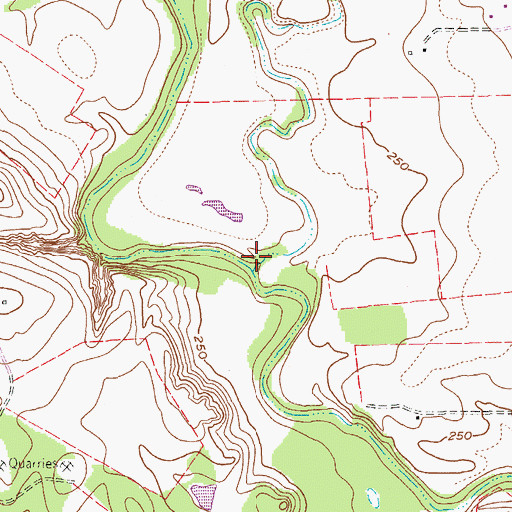 Topographic Map of McTennel Creek, TX