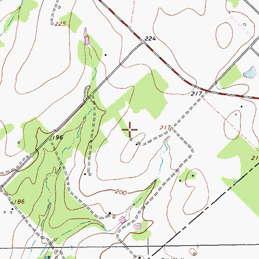 Topographic Map of Meyersville Gas Field, TX