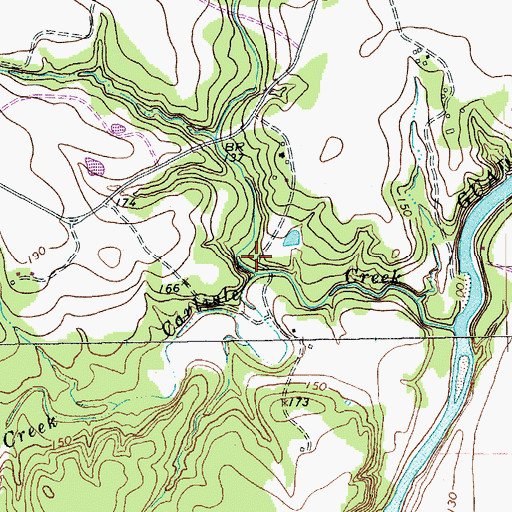 Topographic Map of North Carlisle Creek, TX