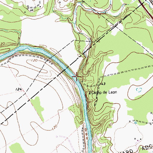 Topographic Map of Price Creek, TX