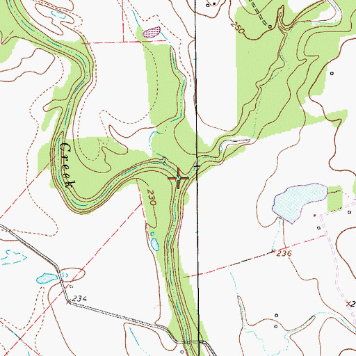Topographic Map of Salt Creek, TX