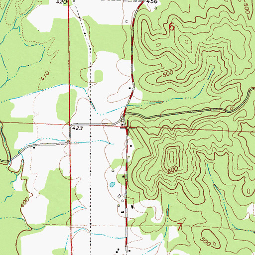 Topographic Map of Pine Grove Church (historical), AL