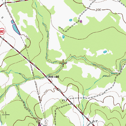 Topographic Map of Tonqua Creek, TX