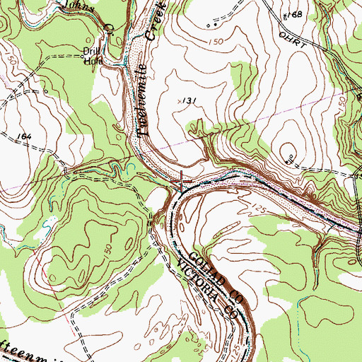 Topographic Map of Twelvemile Creek, TX