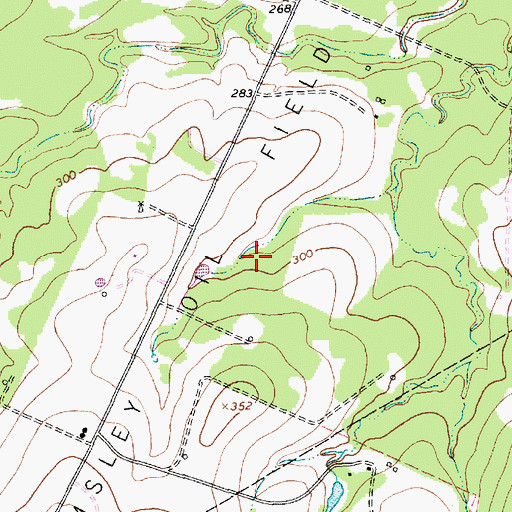 Topographic Map of Warmsley Oil Field, TX