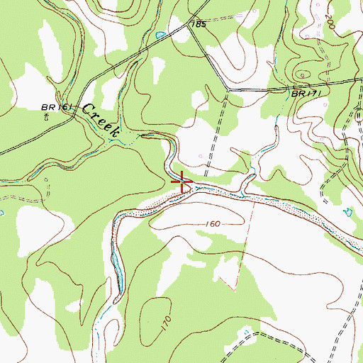 Topographic Map of Fivemile Creek, TX