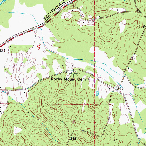 Topographic Map of Rock Hill Church (historical), AL