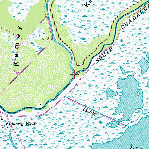Topographic Map of Guadalupe River, TX