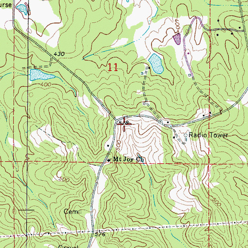Topographic Map of Rock Hill Church (historical), AL