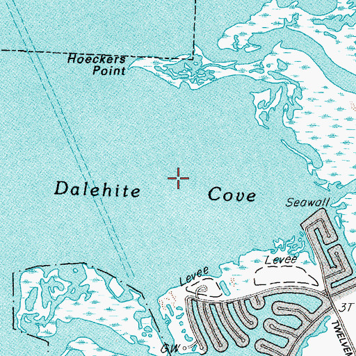 Topographic Map of Dalehite Cove, TX