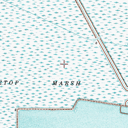 Topographic Map of Spindletop Marsh, TX